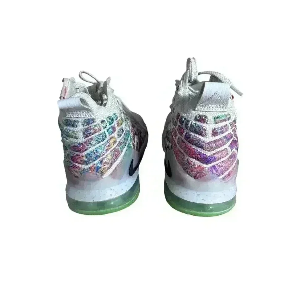 Nike LeBron 17 Air Command Force White Black Multi-Color Size 6.5Y BQ5594-100 - Picture 11 of 15